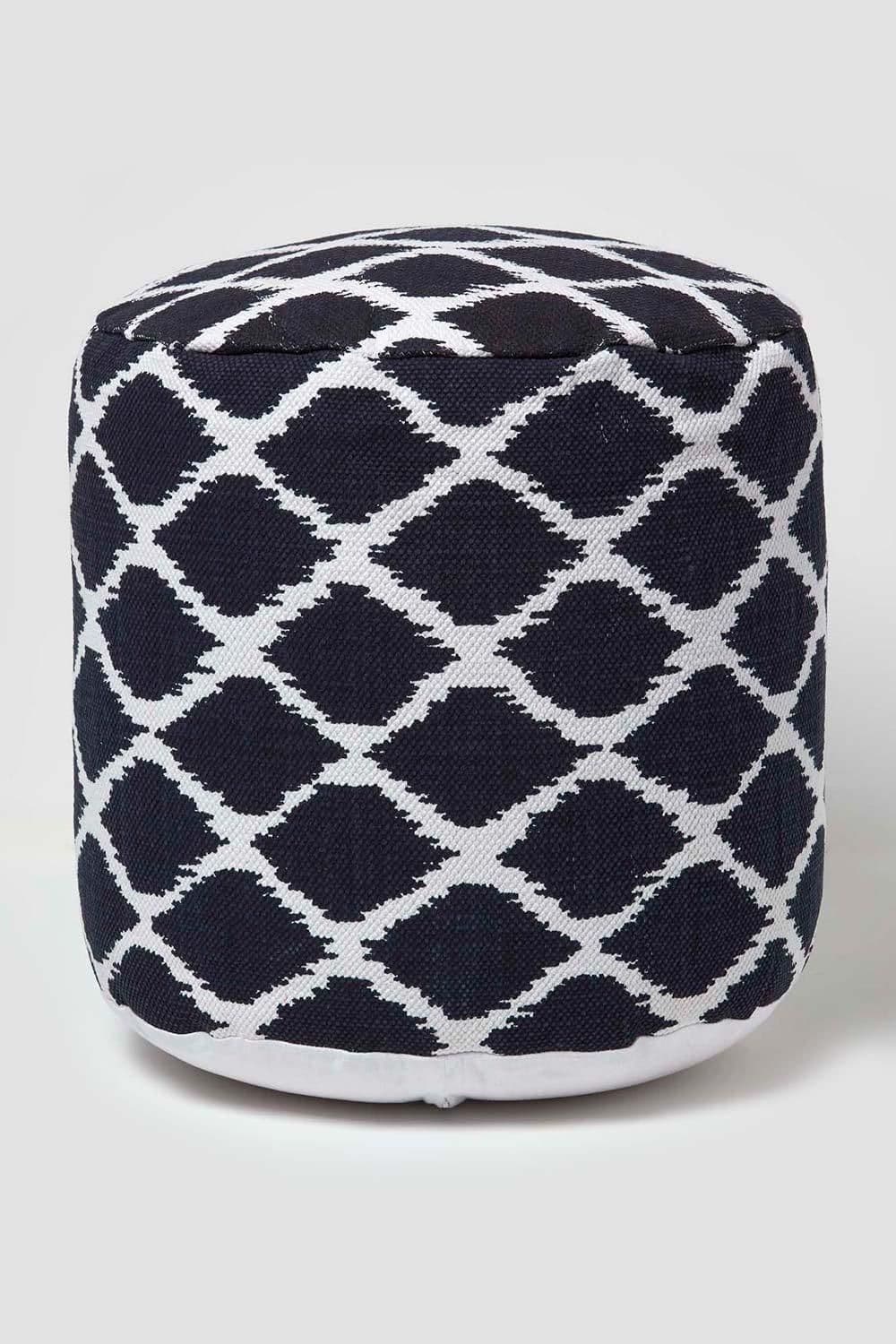 Circular Ikat Round Footstool
