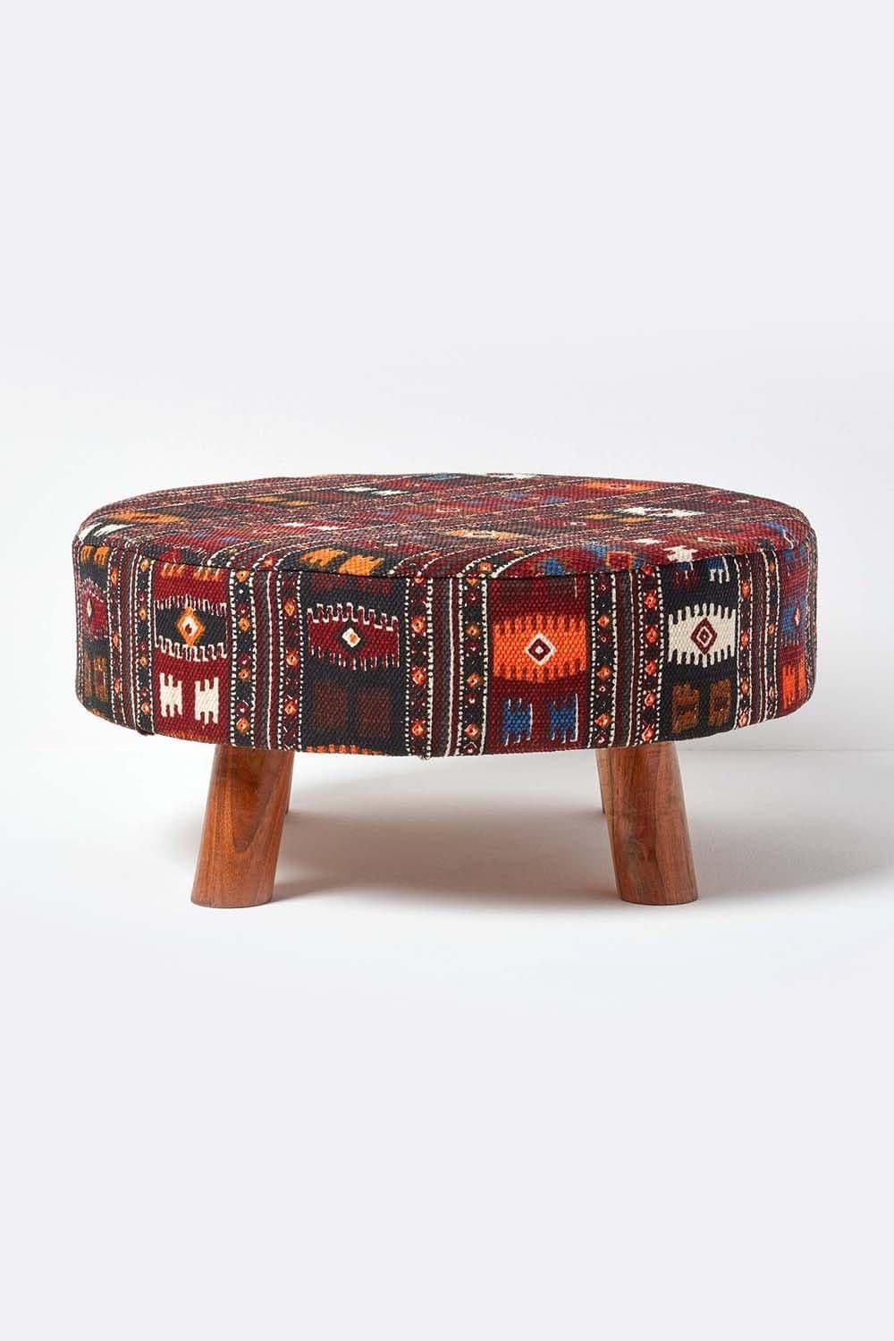Flat Kilim Footstool Legs