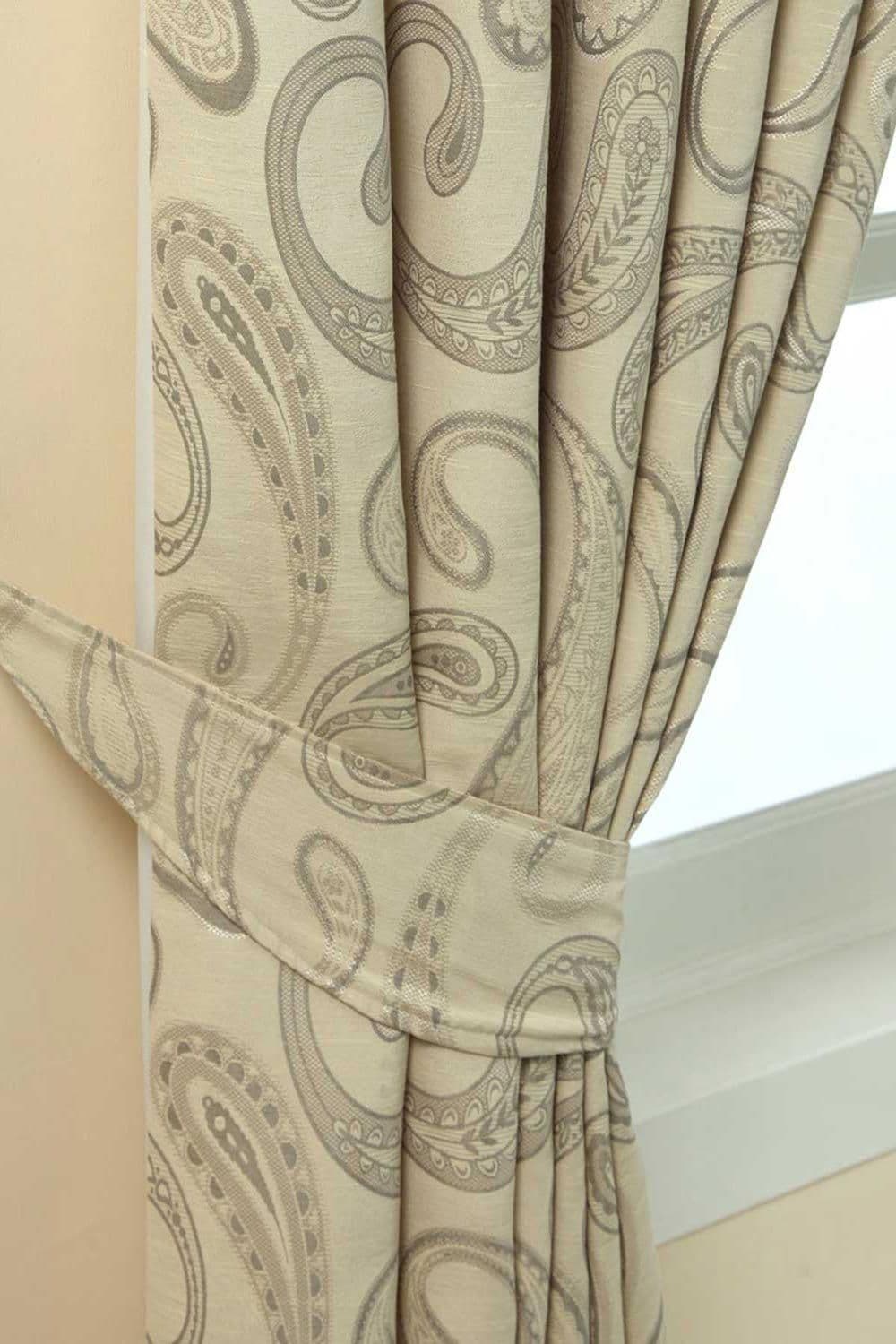 Paisley Jacquard Curtain Tie Back Pair