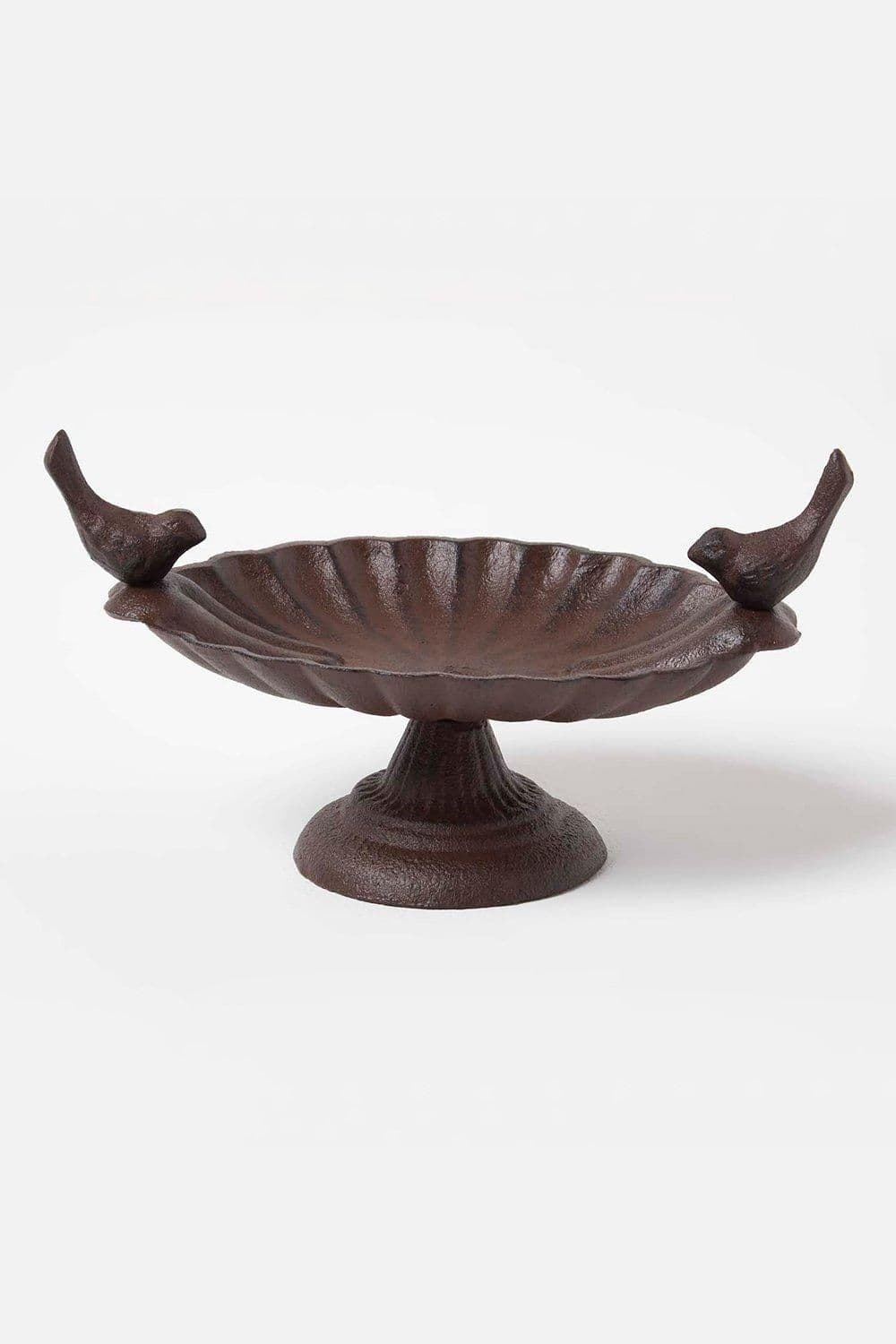 Decorative Birds Scalloped Oval Bird Bath Cast Iron