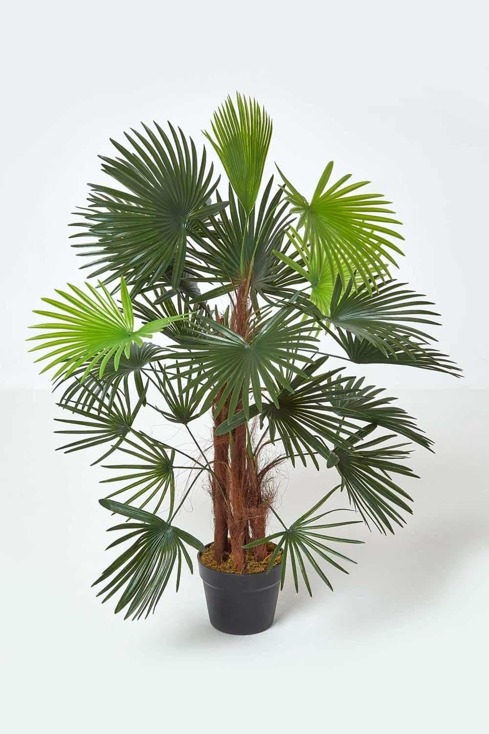 Palm Tree Artificial Rhapis Plant Pot 90 cm
