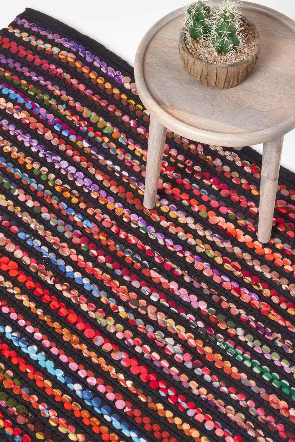 Handwoven Recycled Chindi Folk Hall Runner 66 x 200 cm