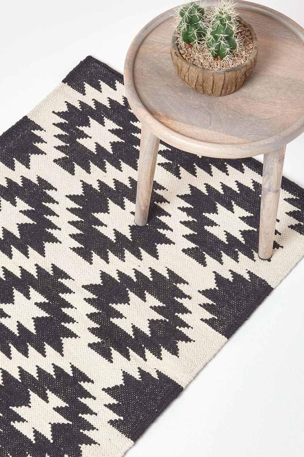 Zurich Handwoven Cotton Pattern Kilim Hall Runner 66 x 200 cm