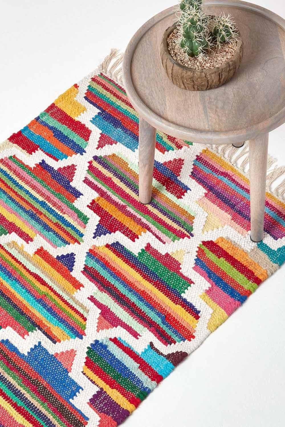Amsterdam Handwoven Cotton Chindi Kilim Hall Runner 66 x 200 cm