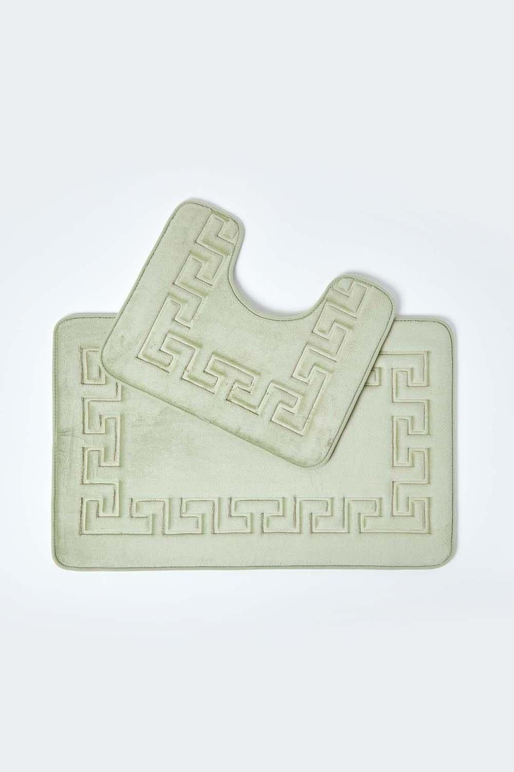 Memory Foam Greek Key Bath Mat