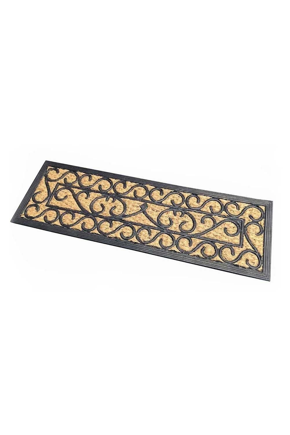 Scroll Rubber Coir Doormat