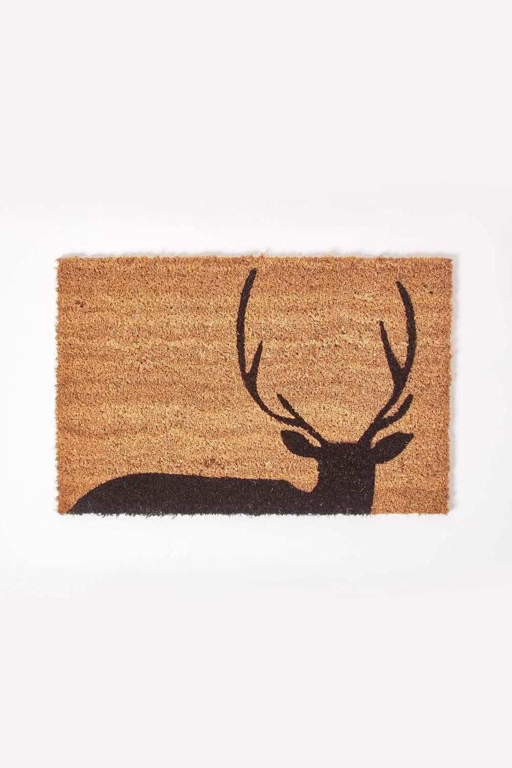 Stag Silhouette Non Slip Coir Doormat