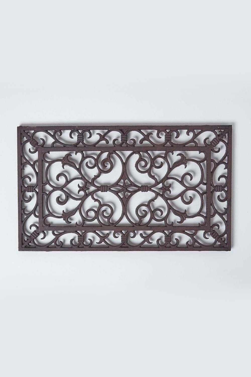 Cast Iron Door Mat Rectangular Parisian Design