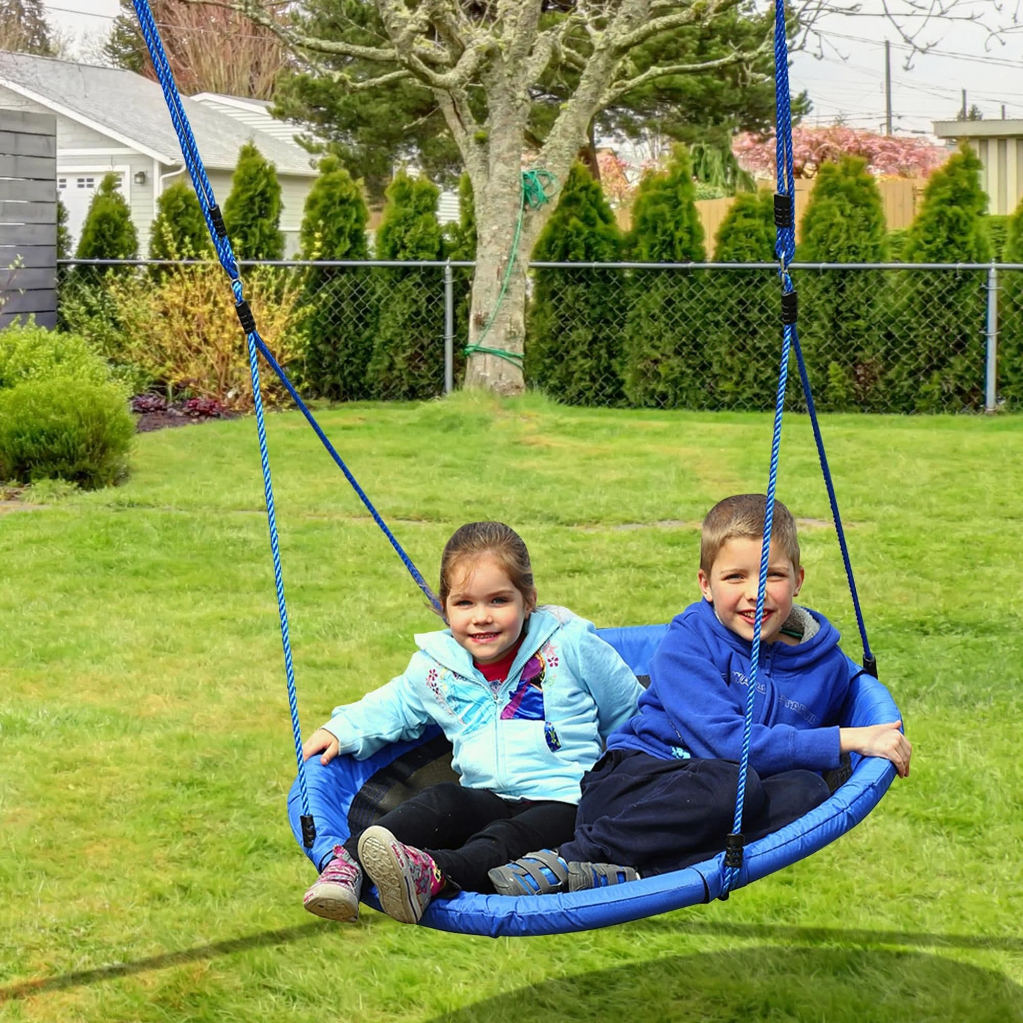 100cm Round Swing Kids Nest Swing Seat Children Garden Play for Indoor