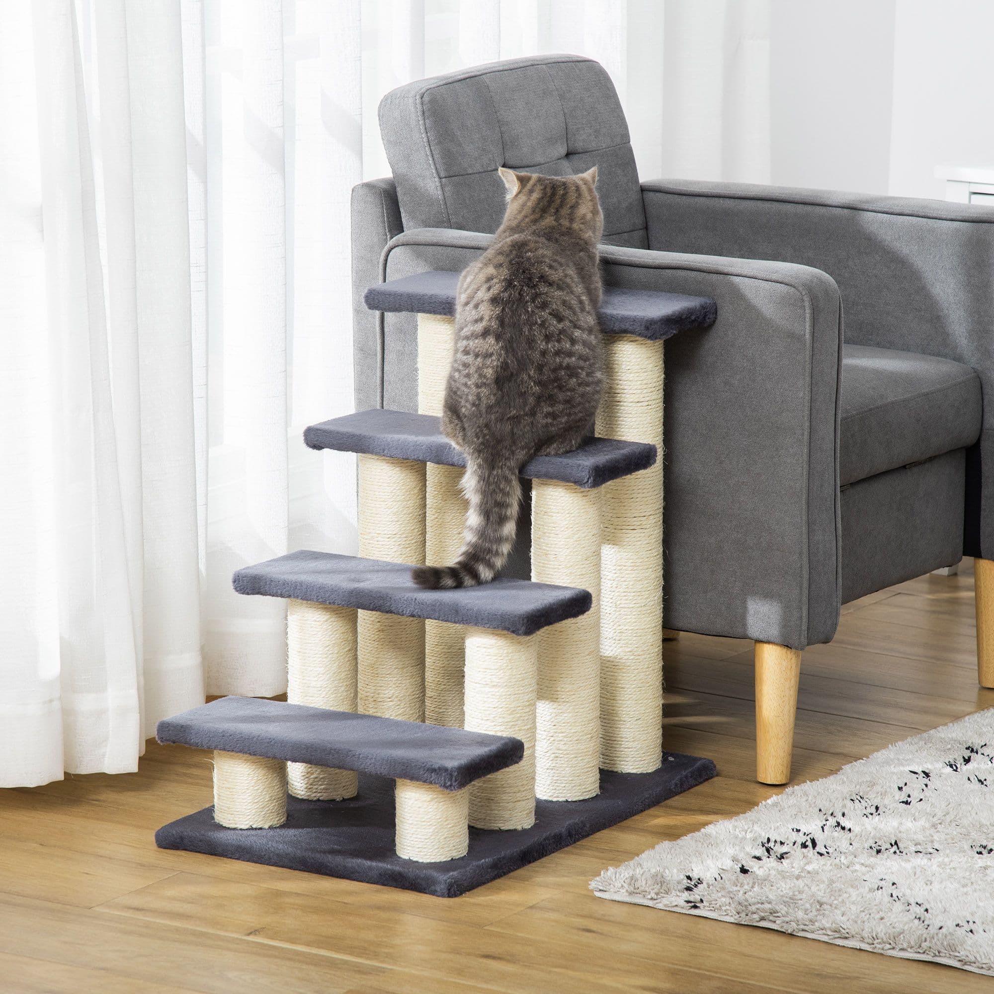 Pet Stairs 4 Steps for Sofa, Bed Ladder Easy Climb Portable
