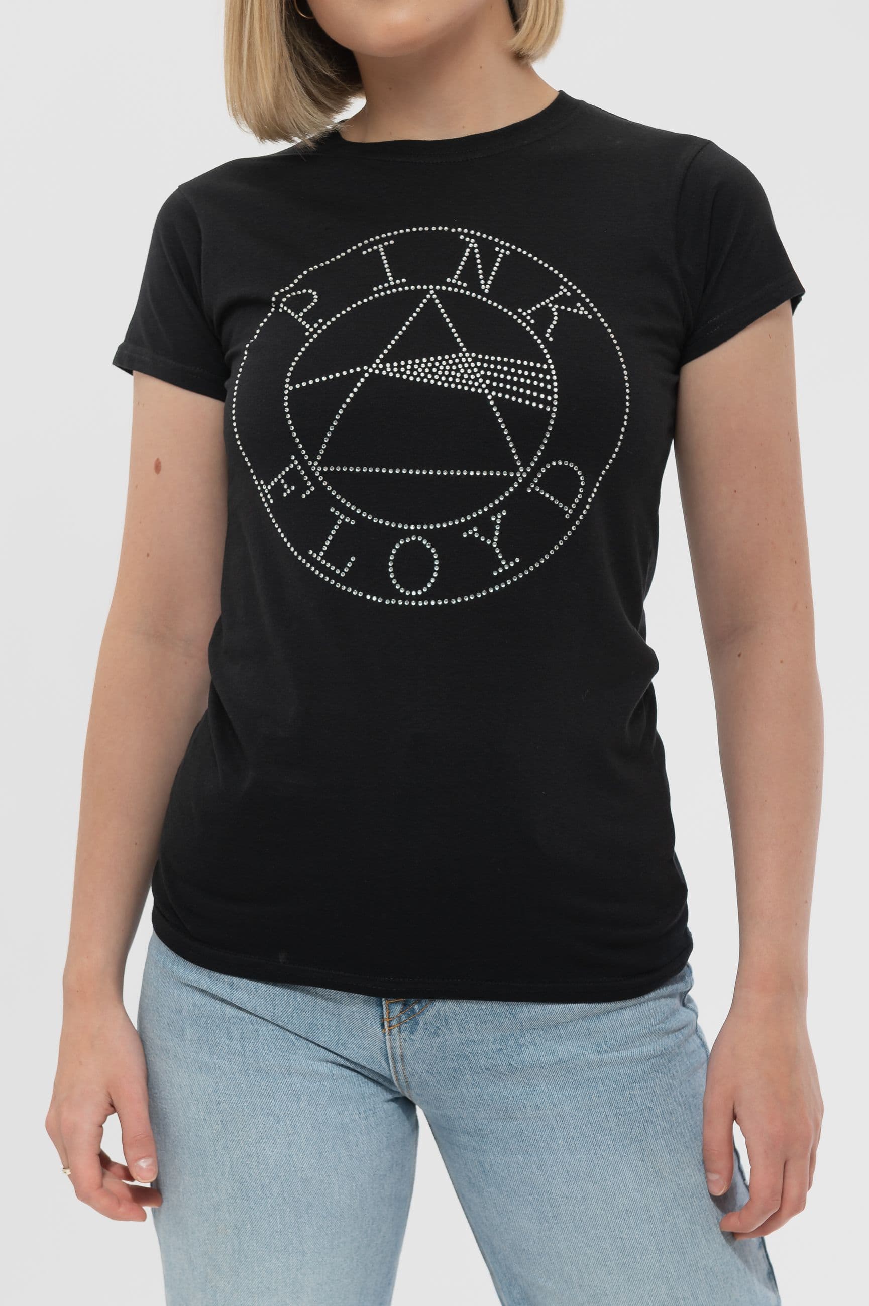 Circle diamante Skinny Fit T Shirt