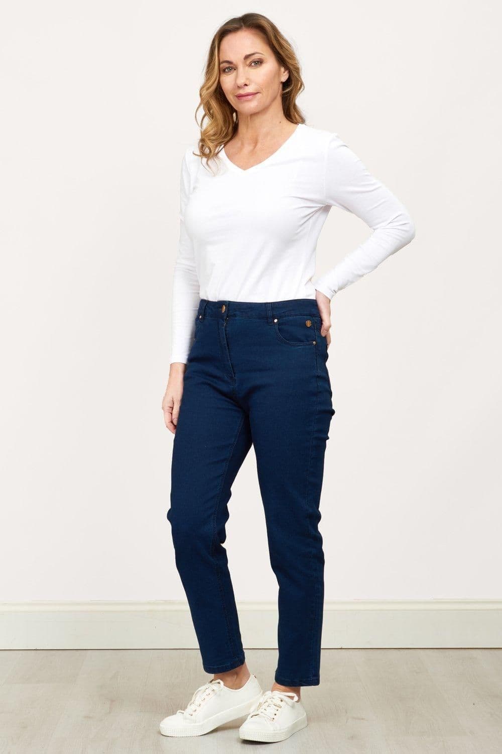 Penny Plain Women's Classic 5 Pocket Jeans in Blue | Size: 18S