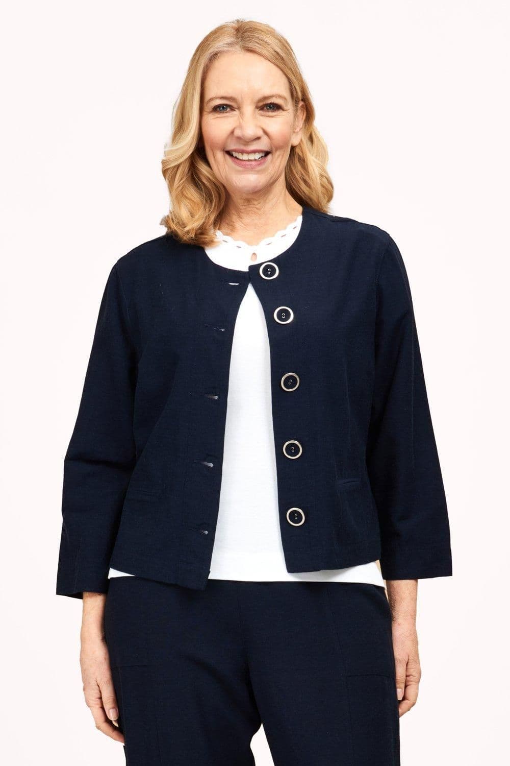 Navy Crop Jacket