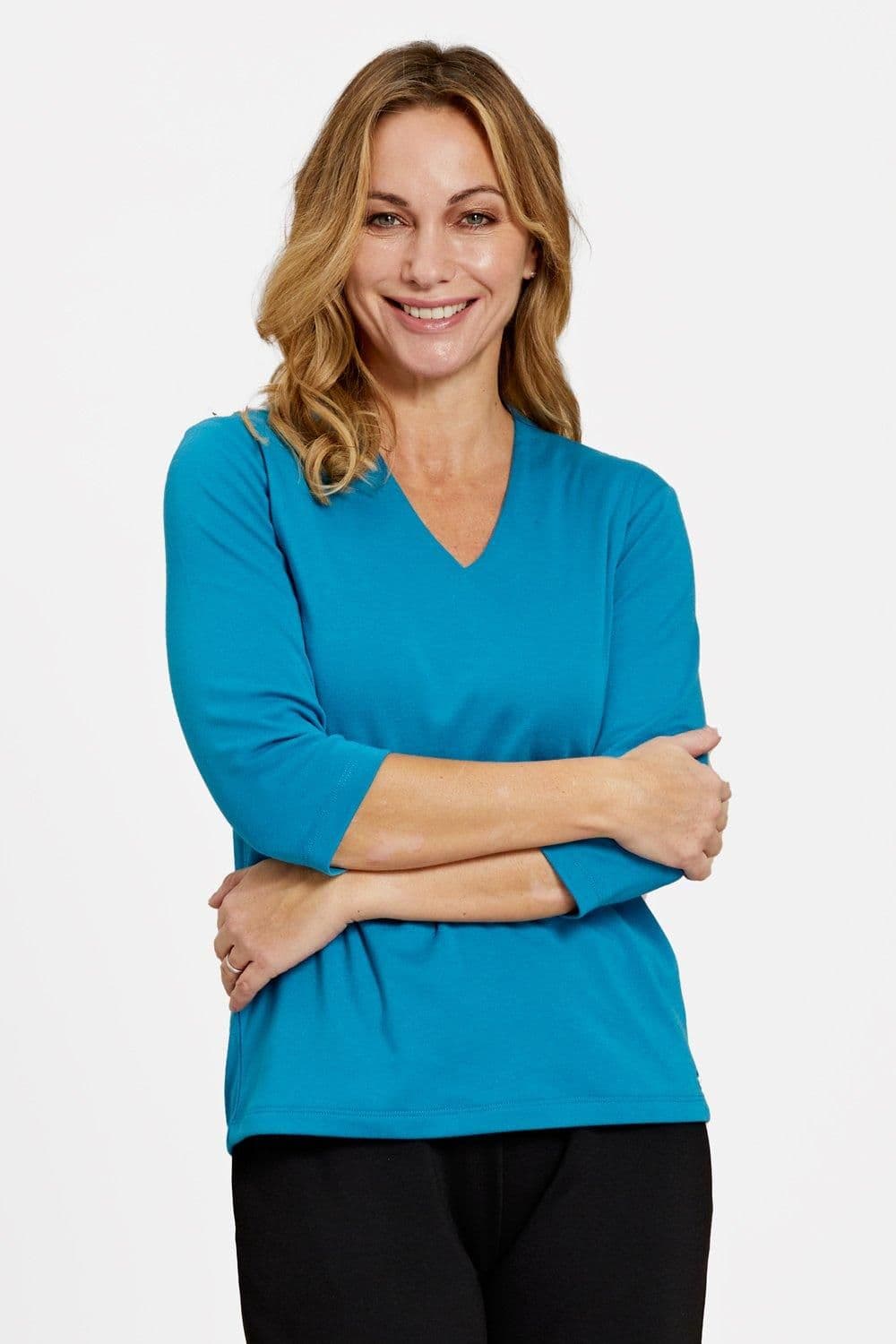 High Back V-Neck Top