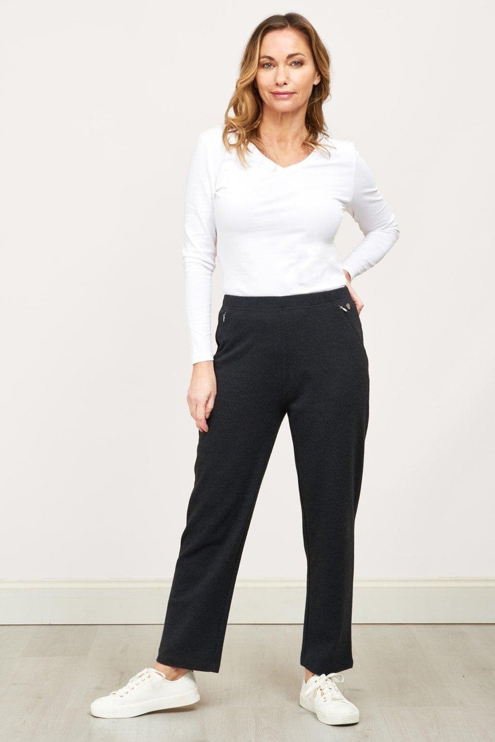 Penny Plain Women's Joggers in Charcoal | Size: 14-16
