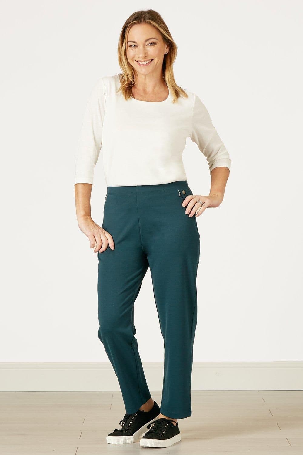 Penny Plain Women's Joggers in Green | Size: 22-24R
