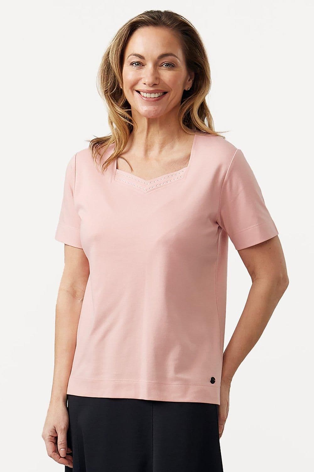 Diamante Dusk Sweetheart Neck Top