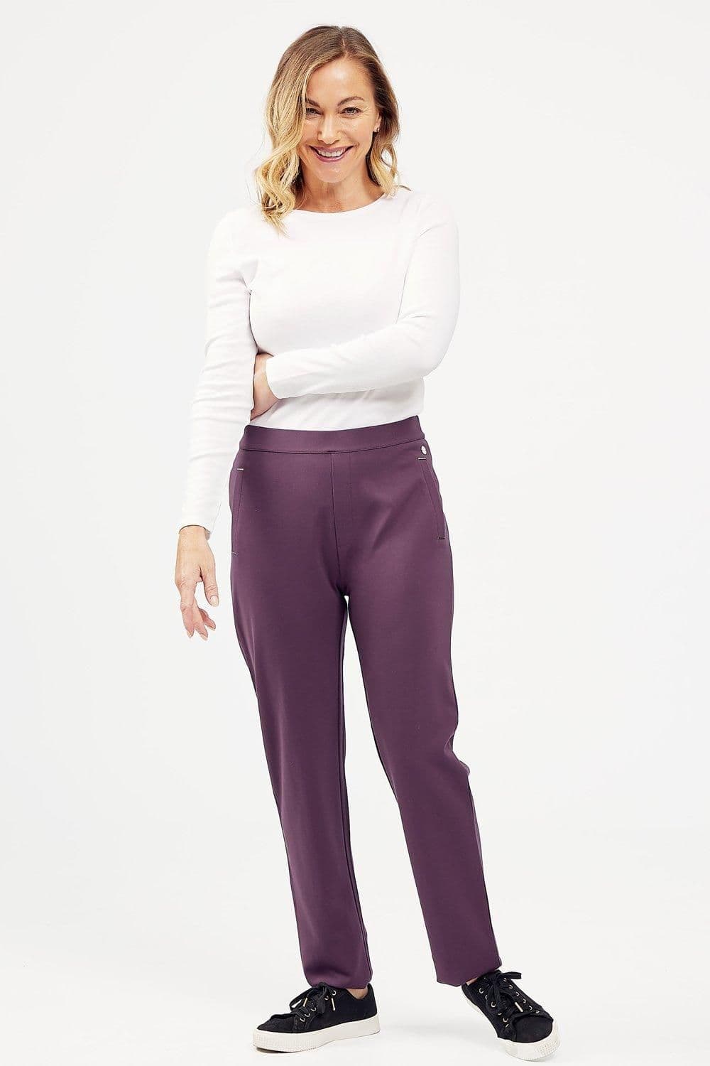 Penny Plain Women's Joggers in Purple | Size: 10-12R