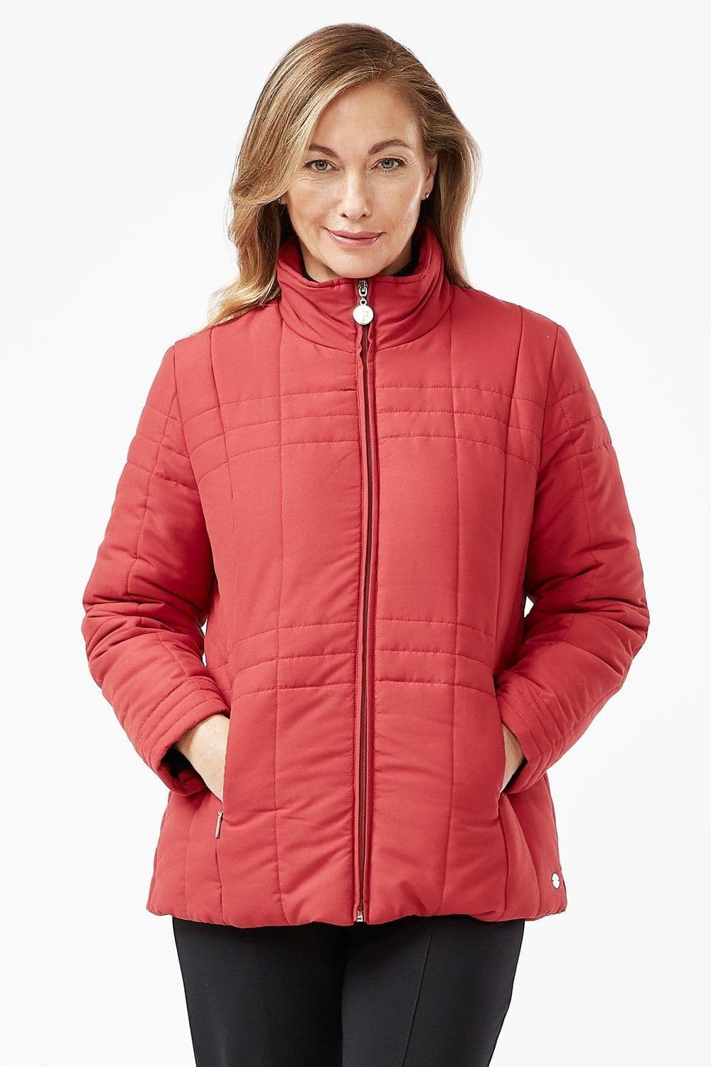 Penny Plain Women's Quilted Jacket in Red | Size: 10-12