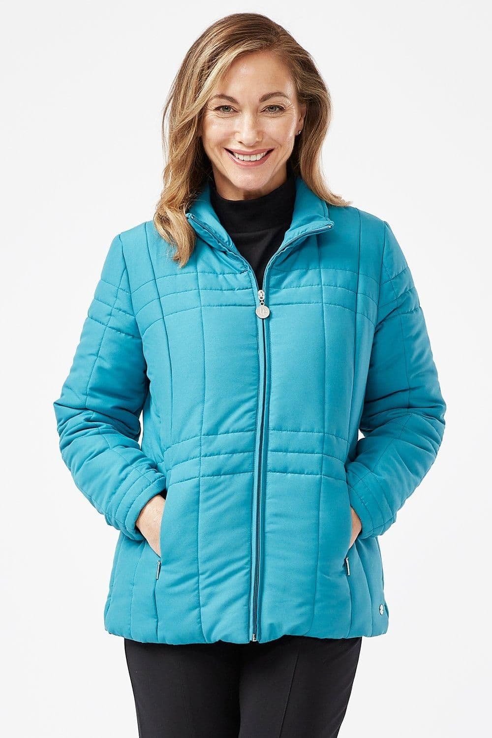 Penny Plain Women's Quilted Jacket in Blue | Size: 22-24