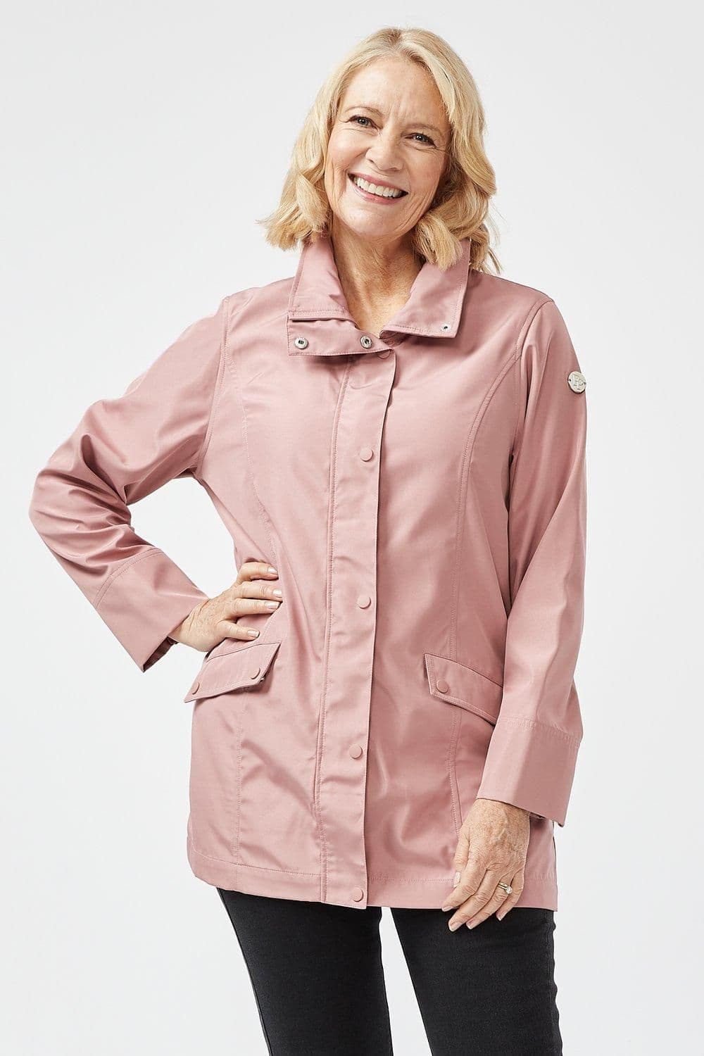 Penny Plain Women's Raincoat in Pink | Size: 14-16