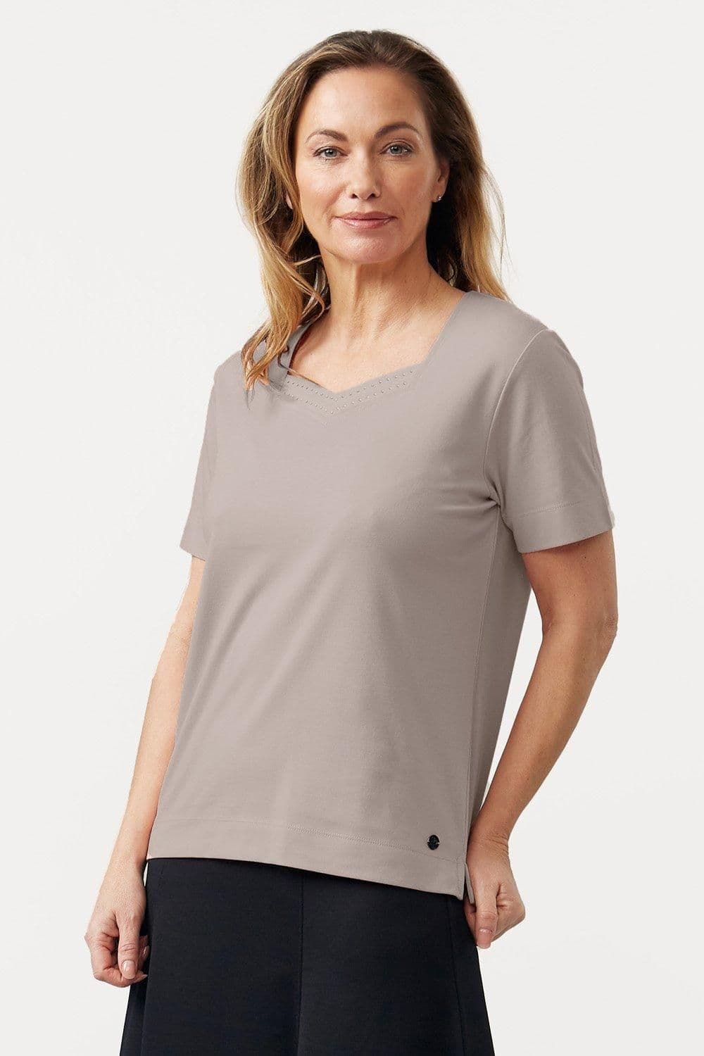 High Back V-Neck Top