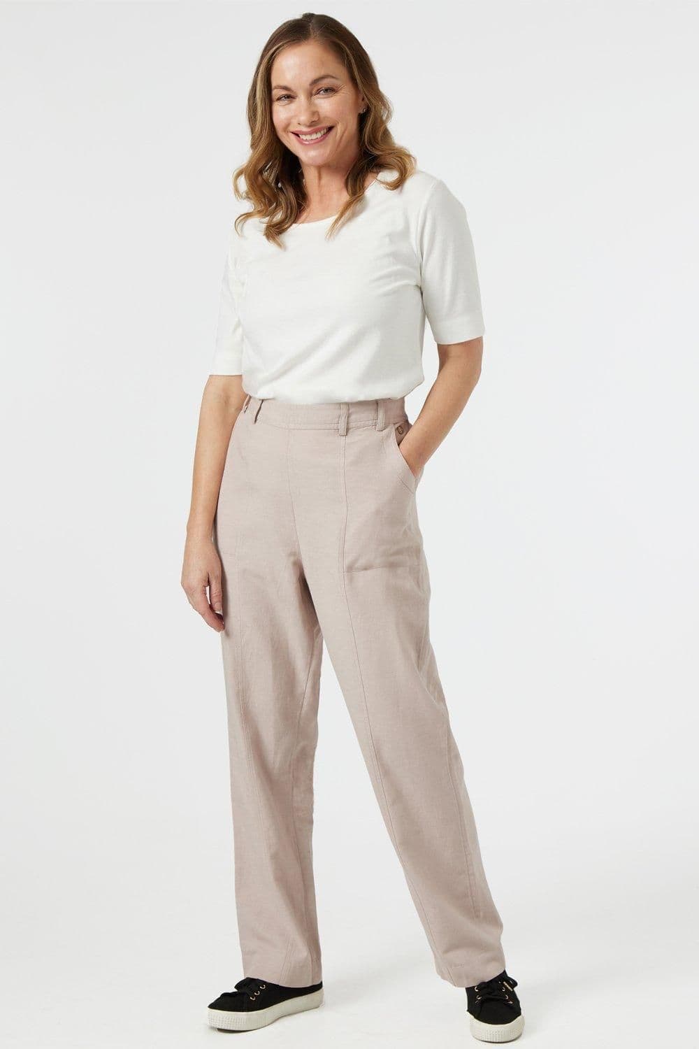 Cloud Linen Straight Leg Trousers