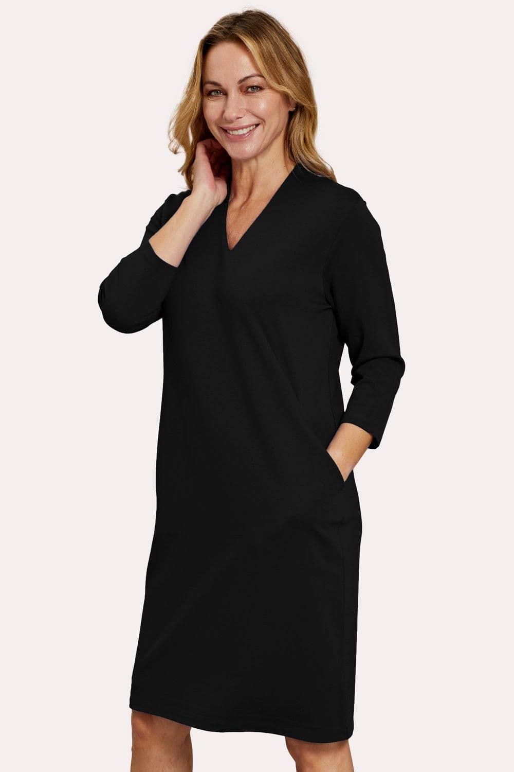 Penny Plain High Back V-Neckline Dress
