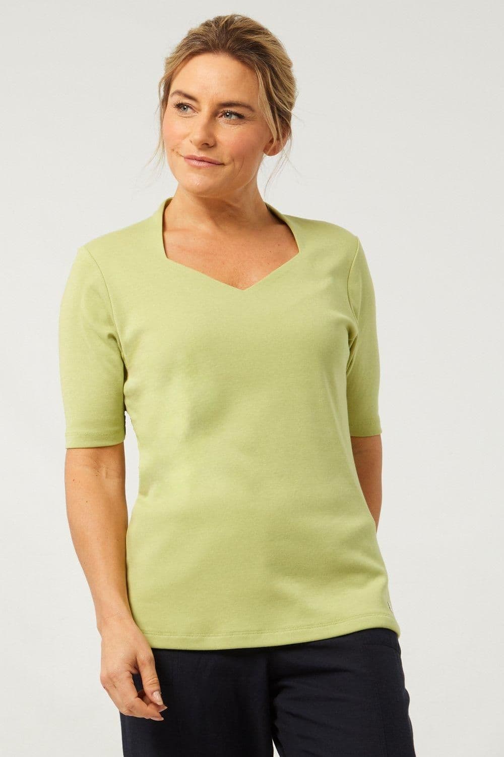 Highback Sweetheart Neck Top