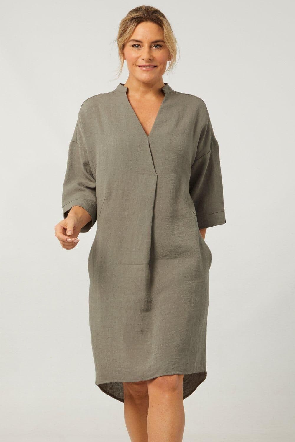 Notch Neck Dress