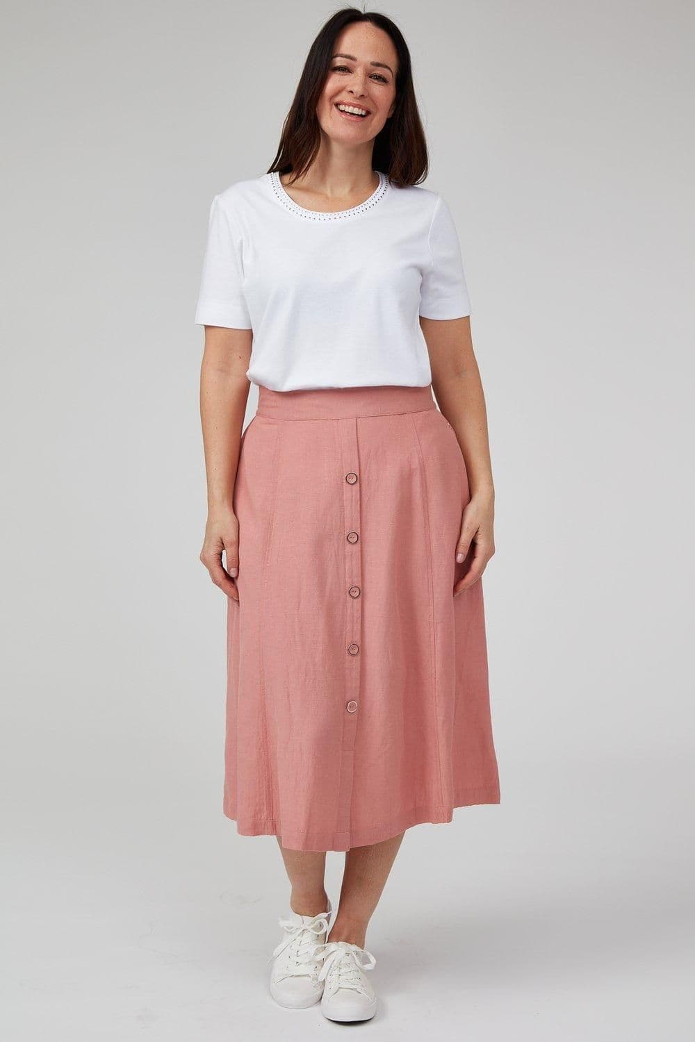 Button Through Skirt