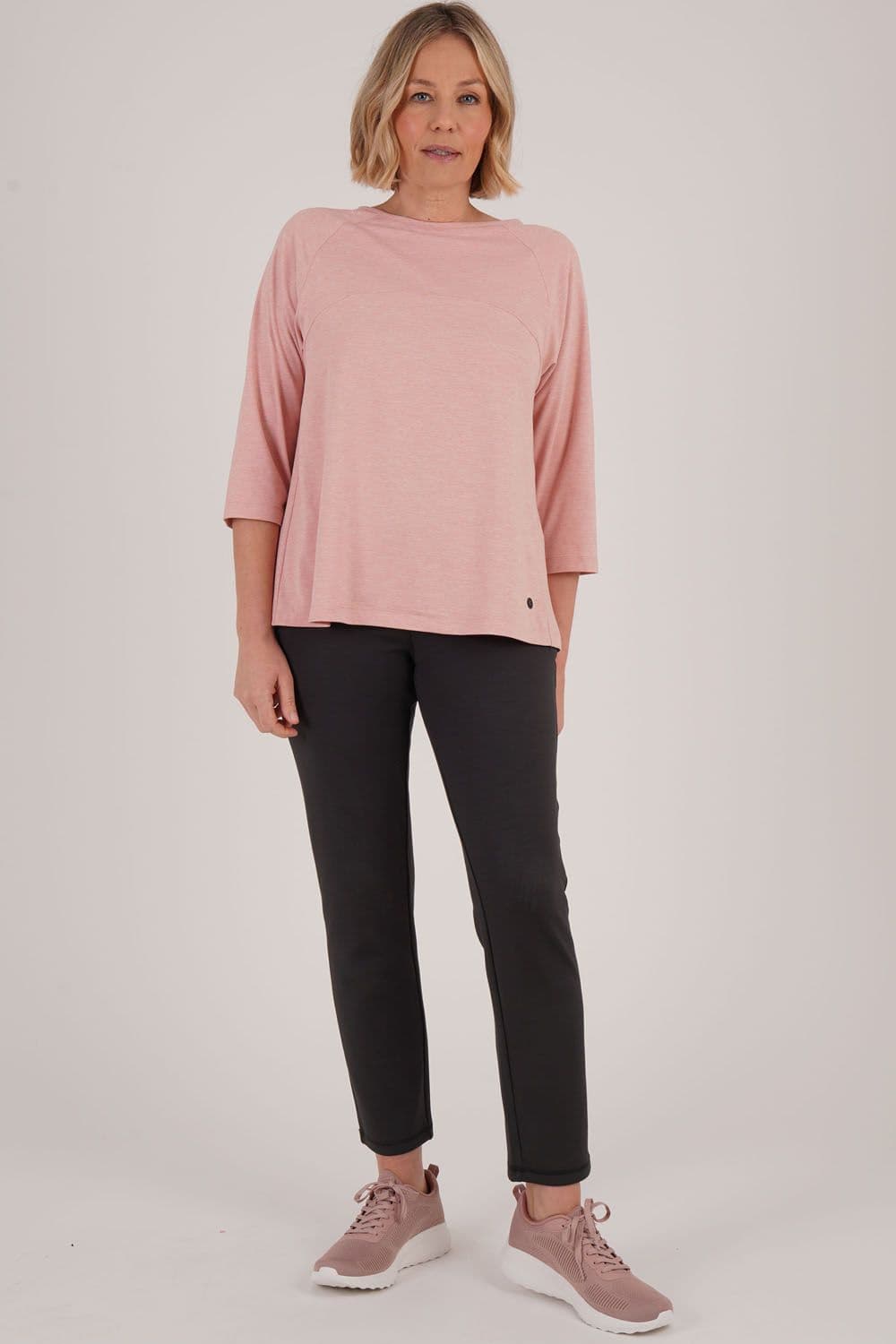 Penny Plain Women's Relax Form Flex Trouser in Grey | Size: 8-10