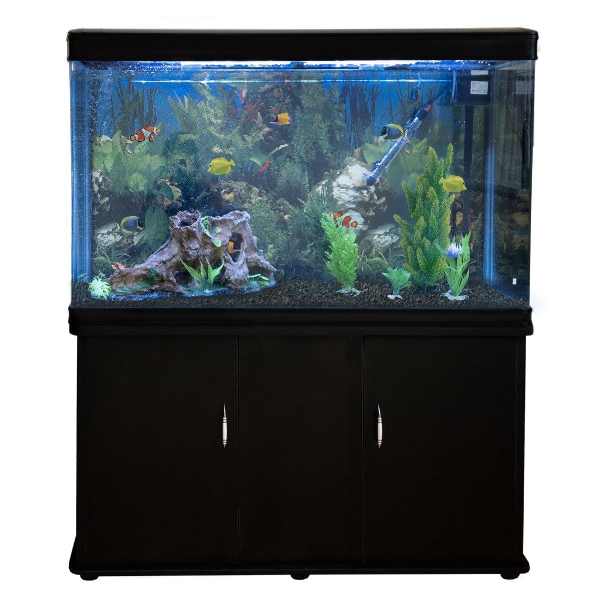 Aquarium Fish Tank & Cabinet Complete Starter Kit Tank & Gravel