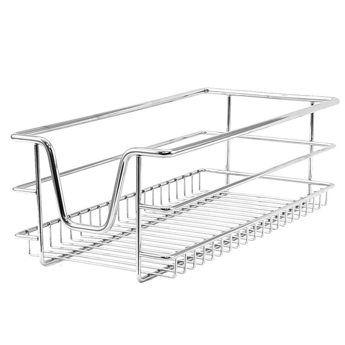 KuKoo 3 x Kitchen Pull Out Storage Baskets 300mm Wide Cabinet