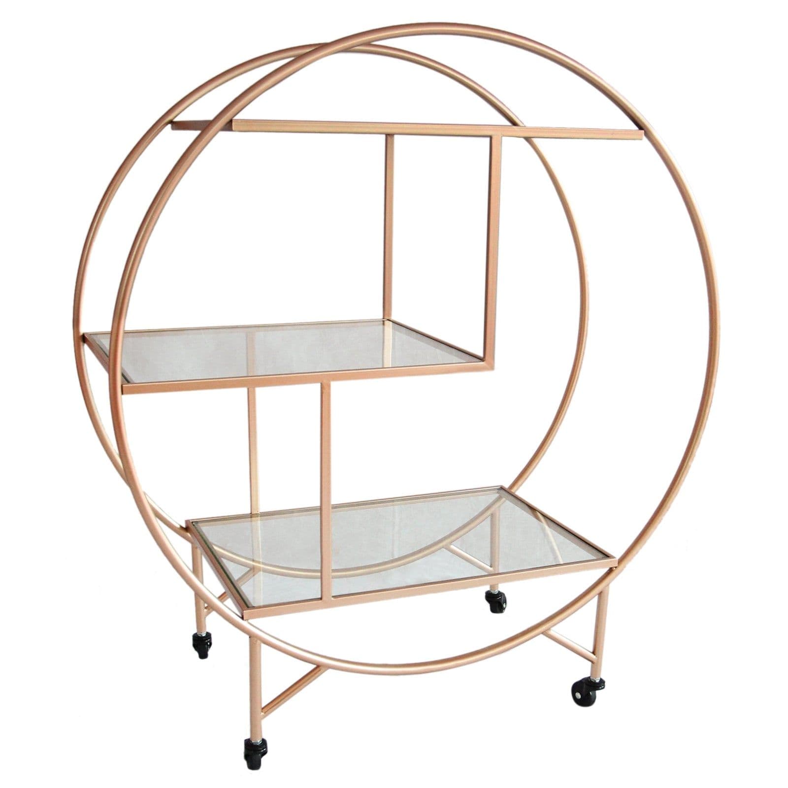 Rose Gold Drinks Trolley Bar Cart Large