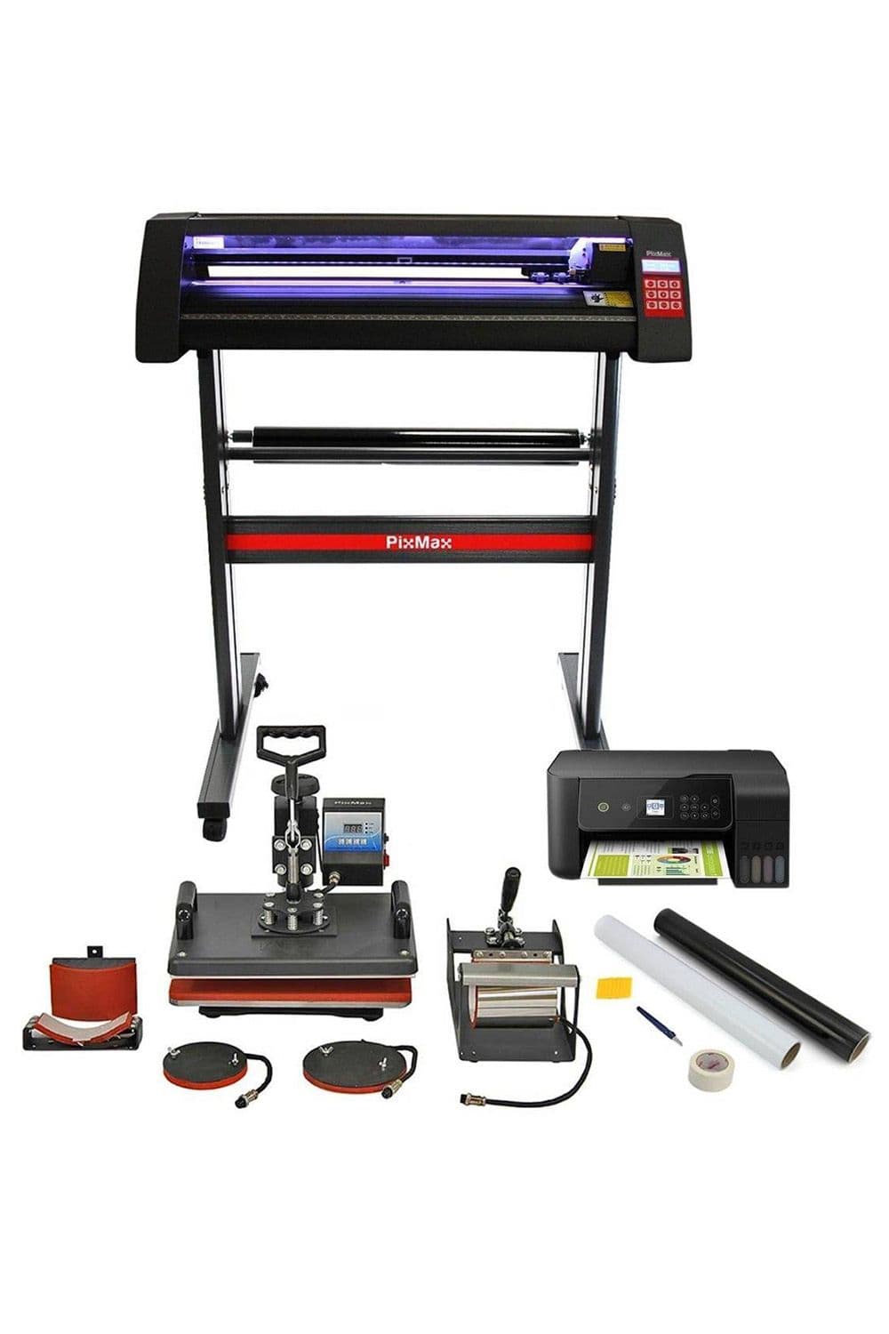 Vinyl Cutter LED 5 1 Heat Press Printer Signcut Pro Bundle