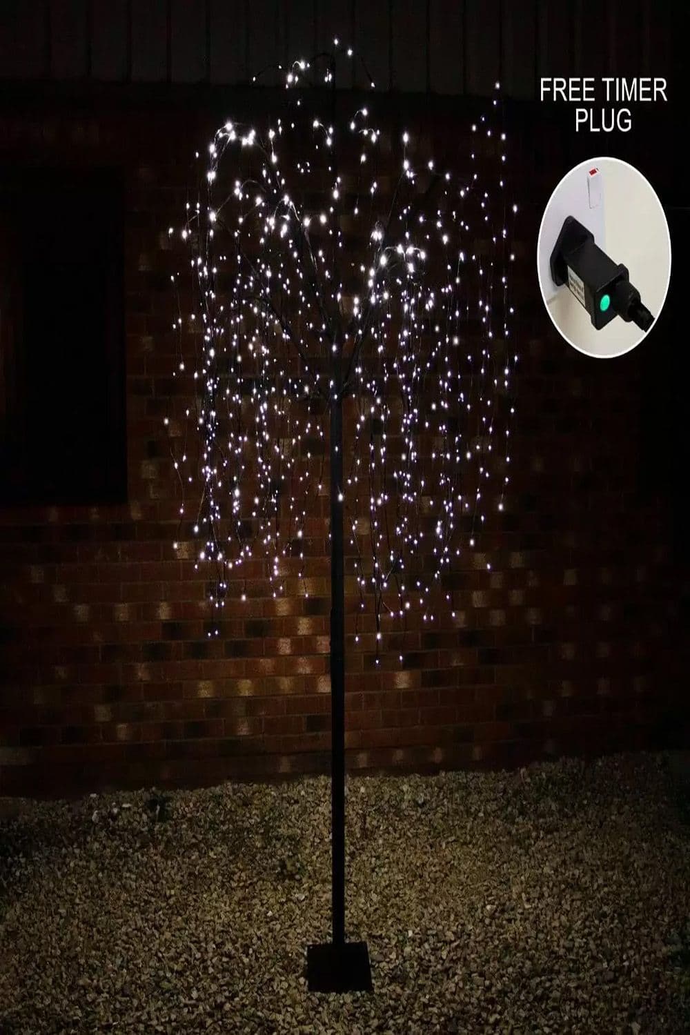 Weeping Willow Tree 240cm Cool White