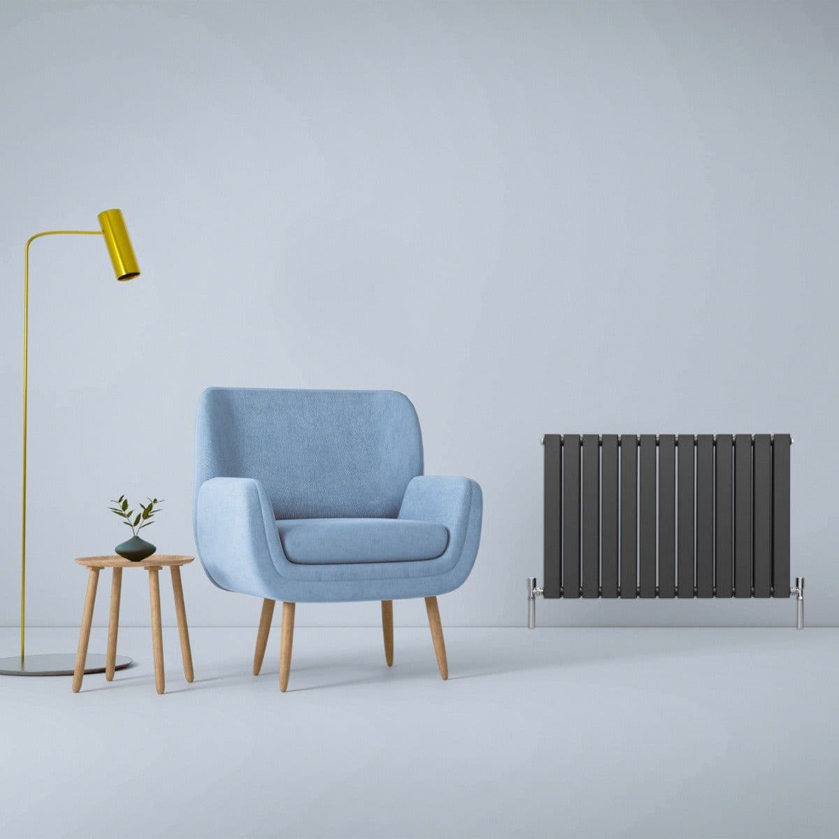 Designer Flat Panel Radiators Anthracite 600mm x 910mm