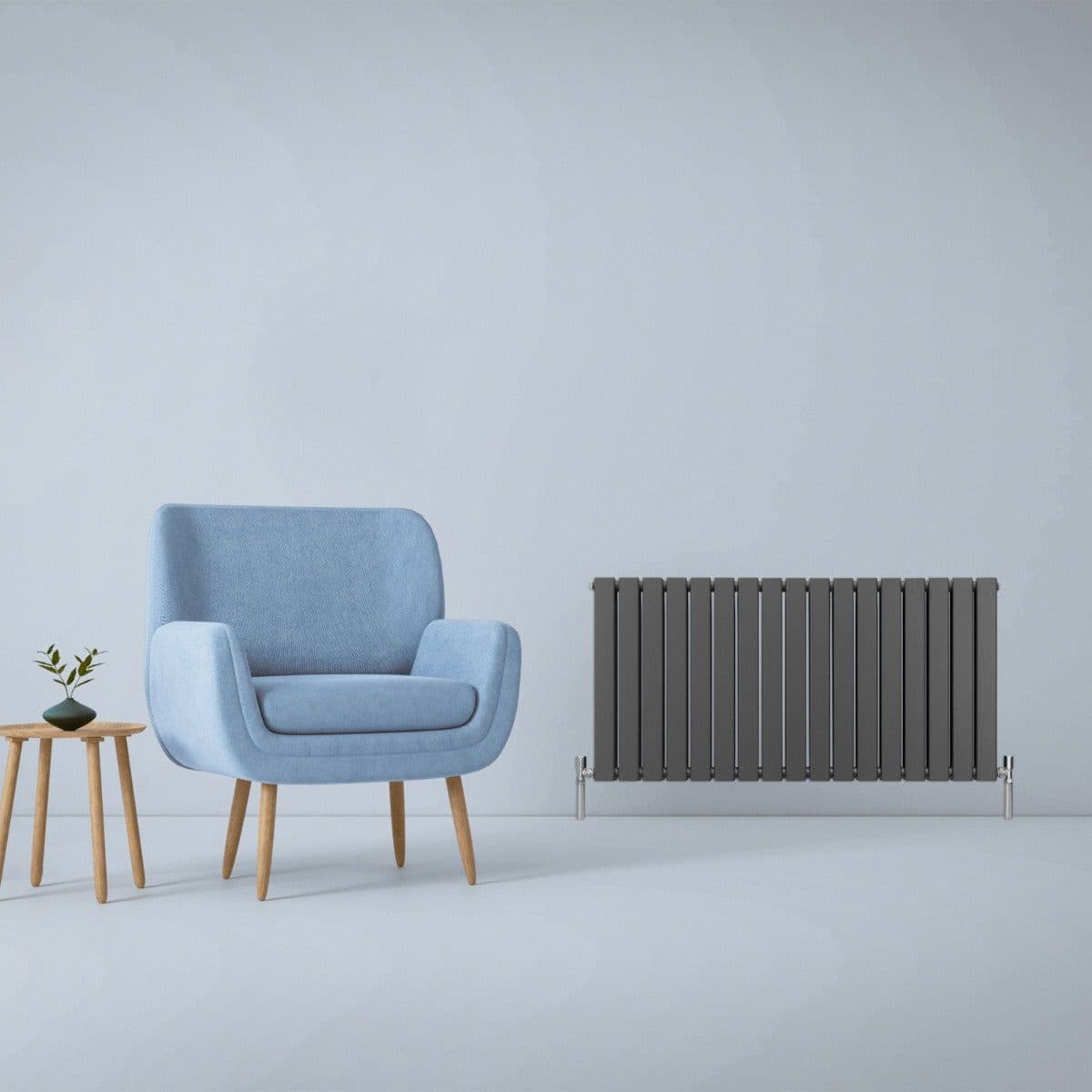Designer Flat Panel Radiators Anthracite 600mm x 1190mm