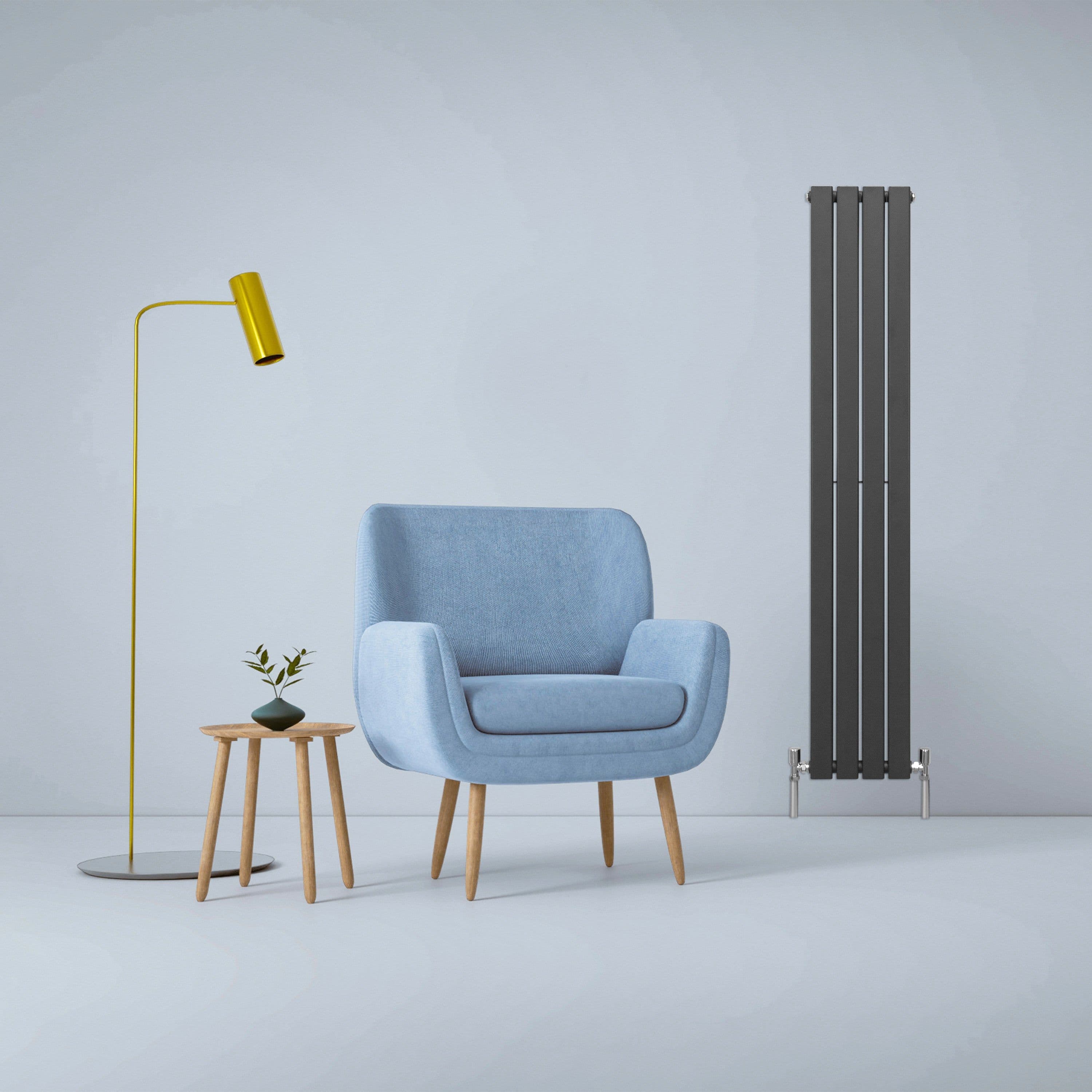 Designer Flat Panel Radiators Anthracite 1600mm x 280mm