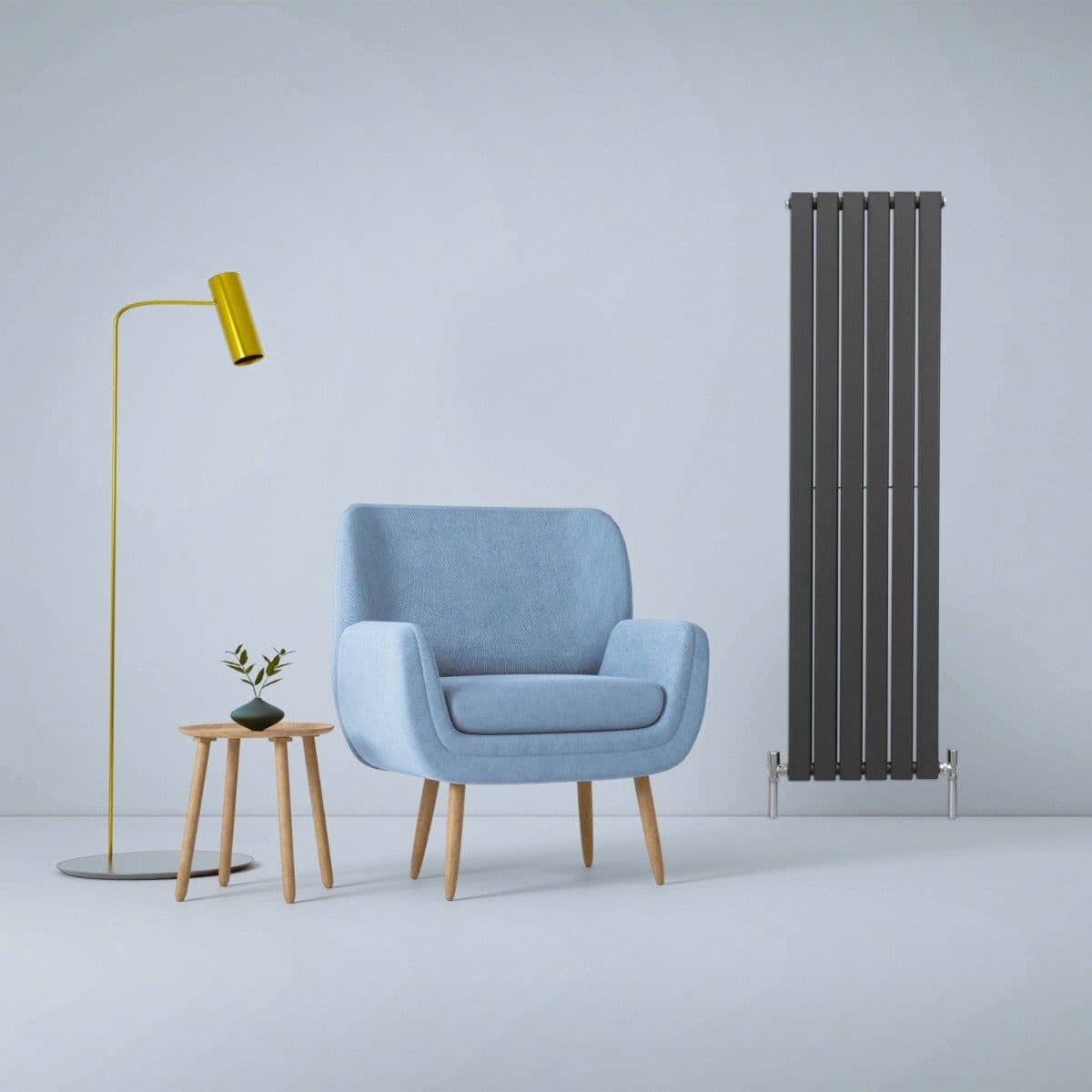 Designer Flat Panel Radiators Anthracite 1600mm x 420mm