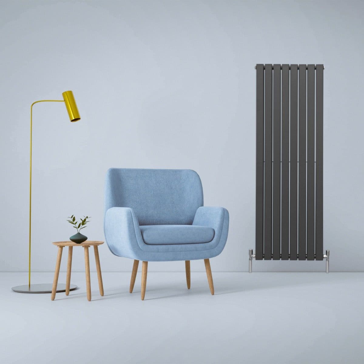 Designer Flat Panel Radiators Anthracite 1600mm x 560mm