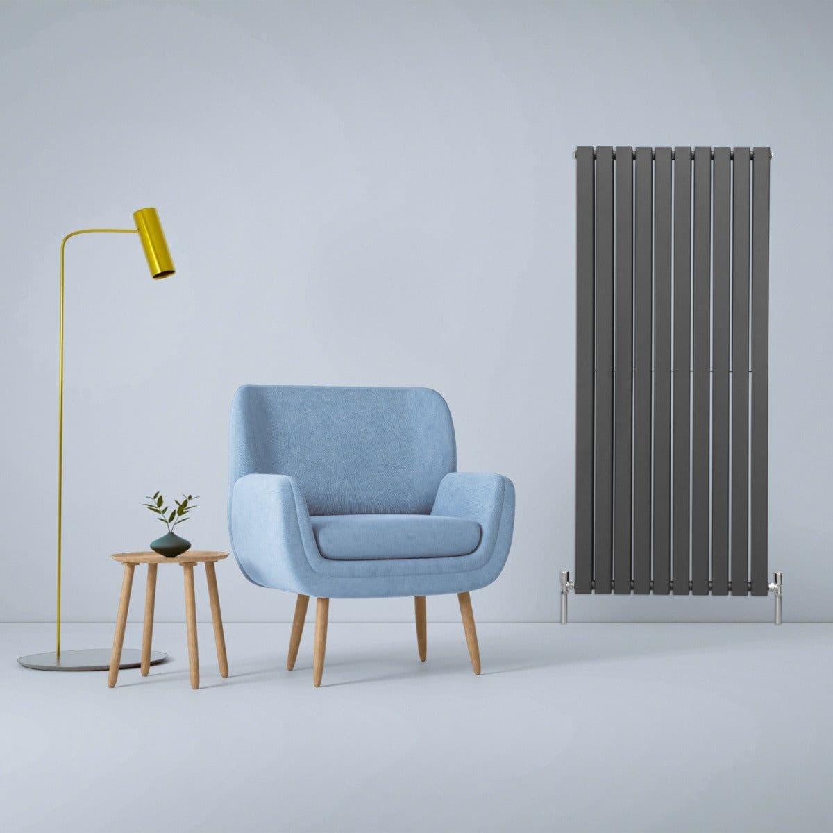 Designer Flat Panel Radiators Anthracite 1600mm x 700mm