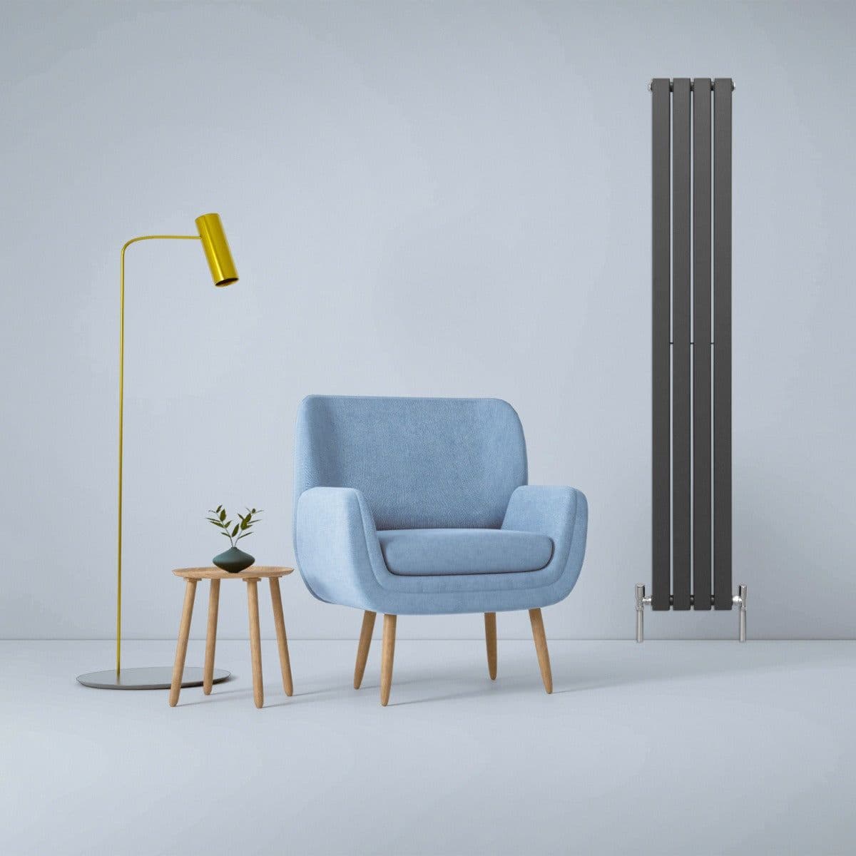 Designer Flat Panel Radiators Anthracite 1800mm x 280mm