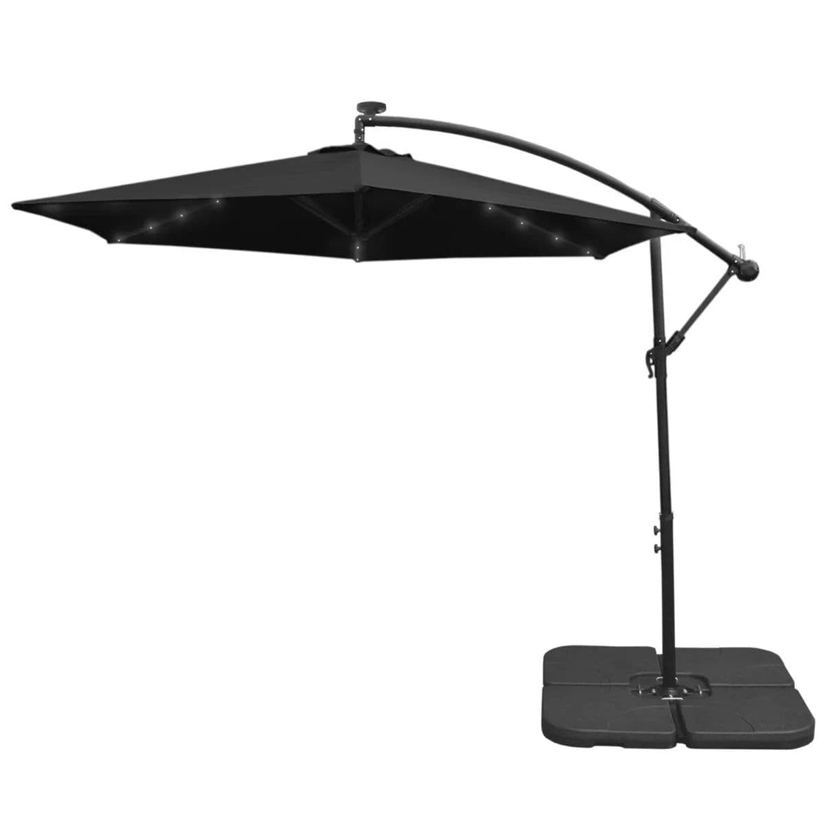 3m LED Cantilever Parasol Plain Base