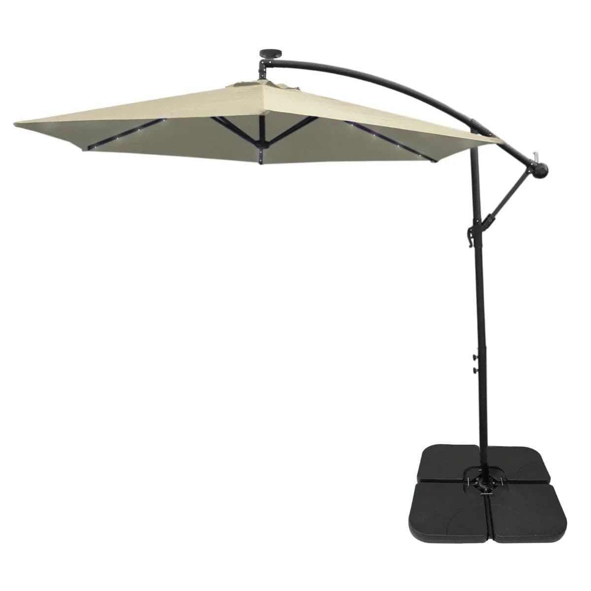 3m LED Cantilever Parasol Plain Base
