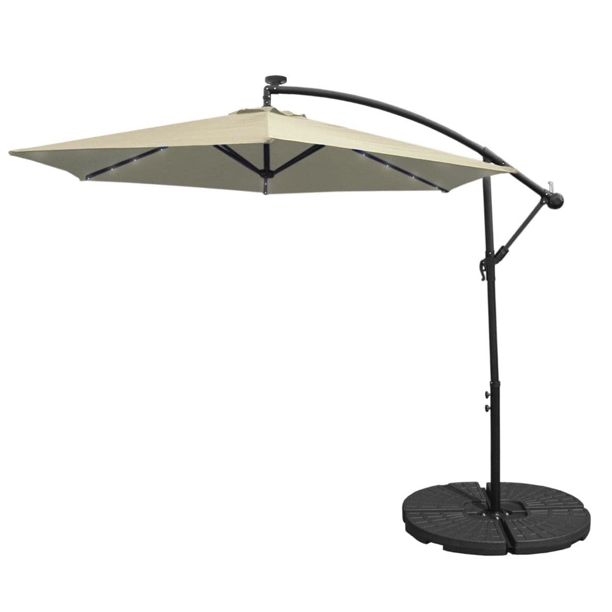 3m LED Cantilever Parasol Fan Base