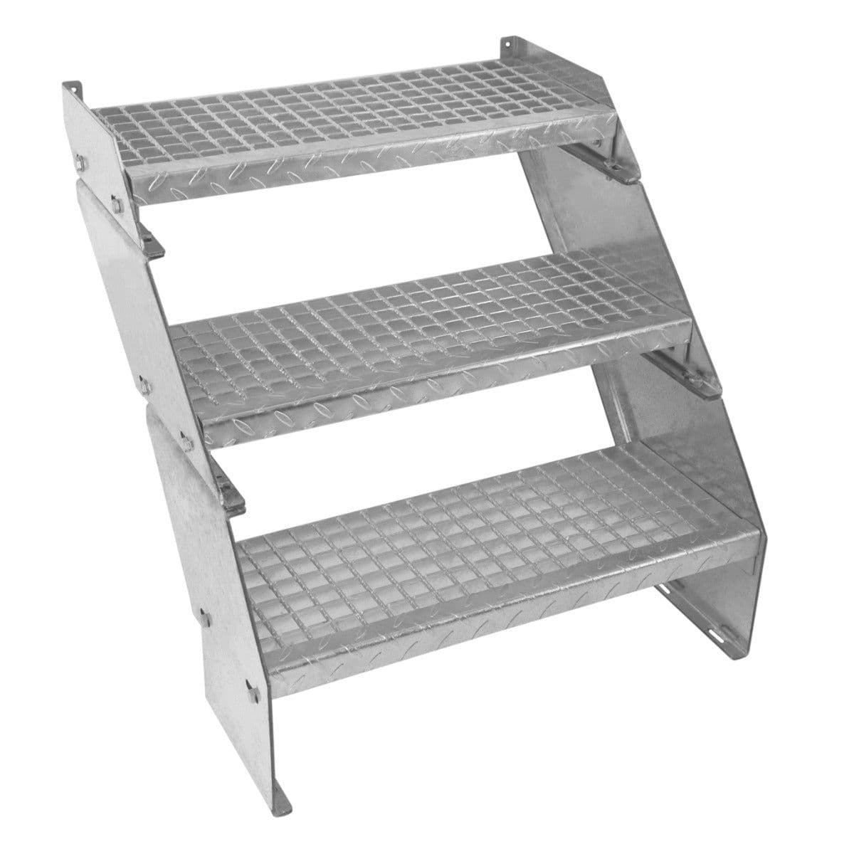 Adjustable 3 Section Galvanised Staircase 600mm Wide