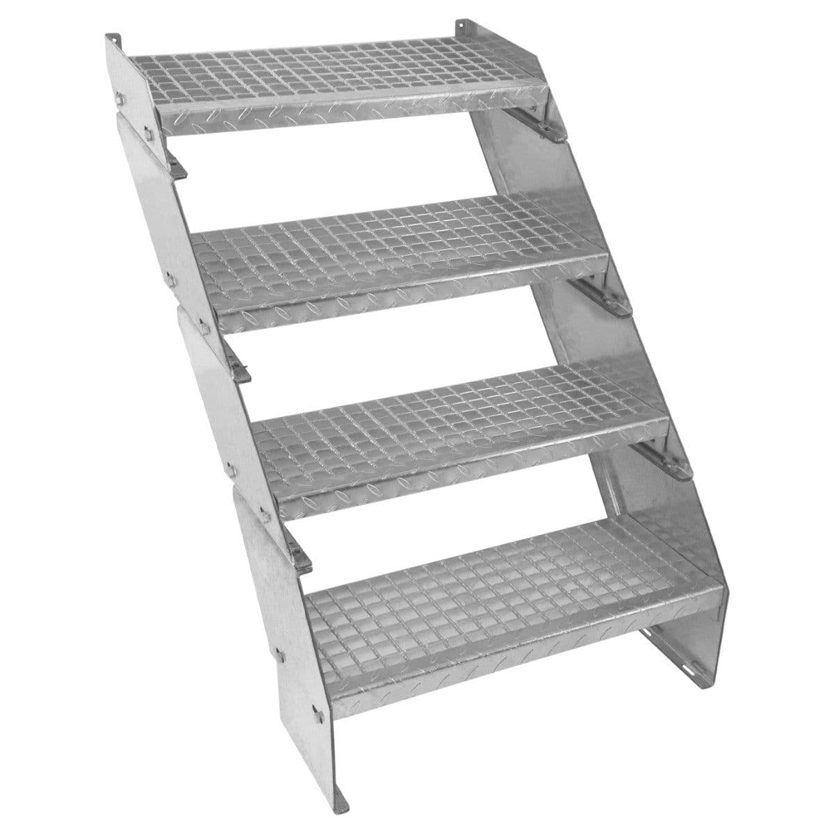Adjustable 4 Section Galvanised Staircase 600mm Wide