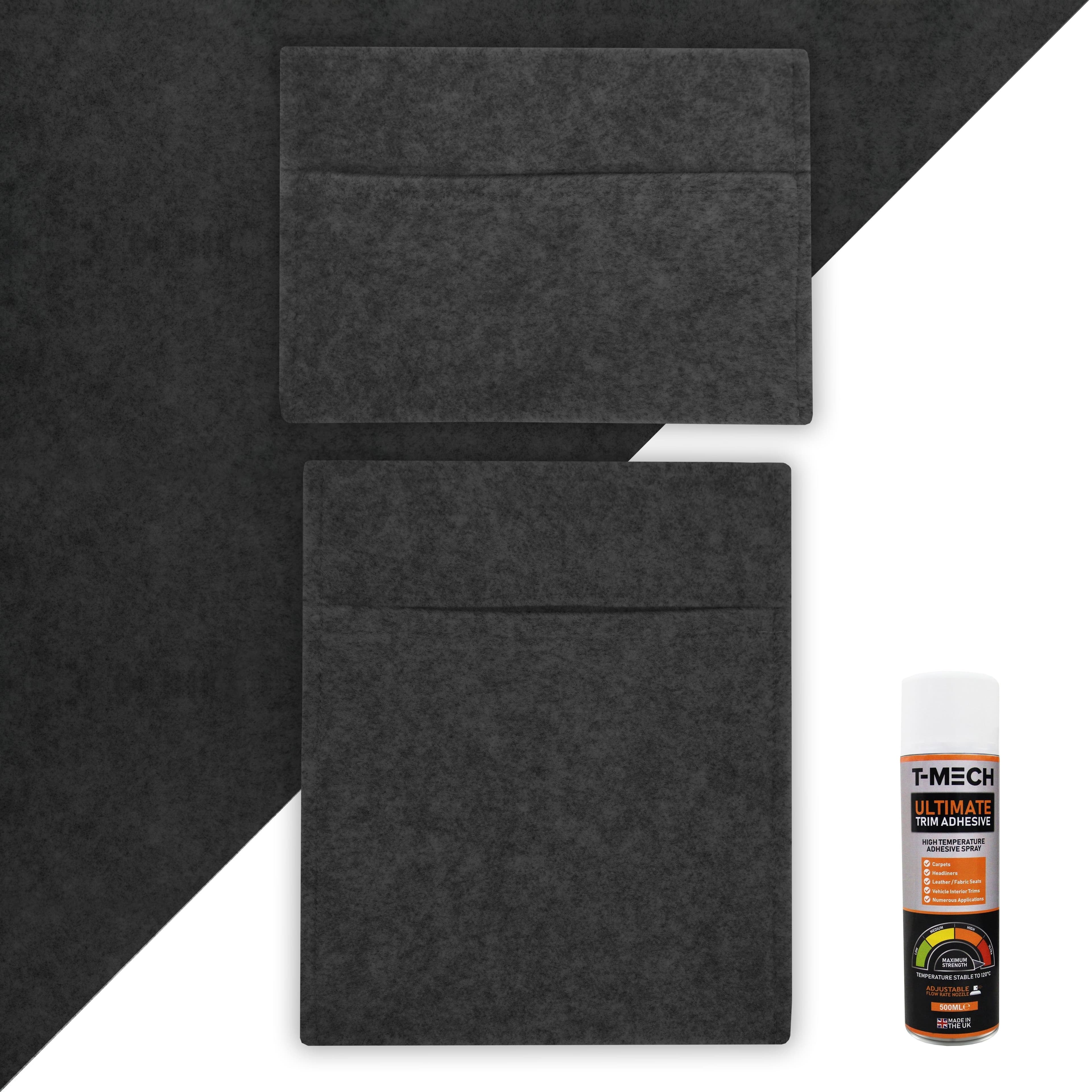 11SQM Van Lining Storage Pouches & Adhesive Glue Anthracite